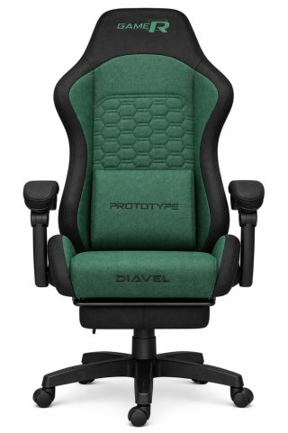 Fotel obrotowy gamingowy DIAVEL PRO FABRIC GREEN XL