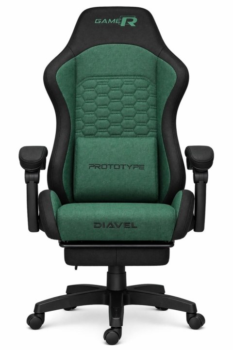 Fotel obrotowy gamingowy DIAVEL PRO FABRIC GREEN XL