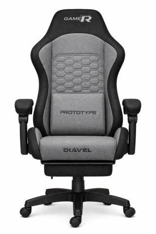 Fotel obrotowy gamingowy DIAVEL PRO FABRIC GREY XL