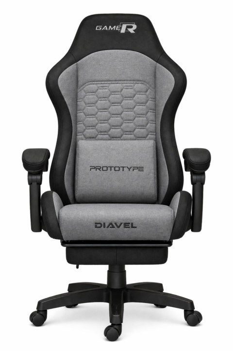 Fotel obrotowy gamingowy DIAVEL PRO FABRIC GREY XL
