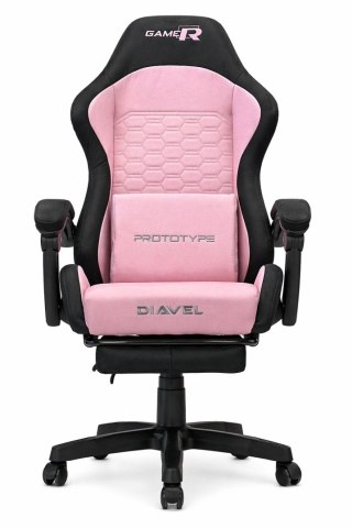 Fotel obrotowy gamingowy DIAVEL PRO FABRIC PINK XL