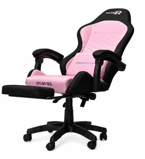 Fotel obrotowy gamingowy DIAVEL PRO FABRIC PINK XL