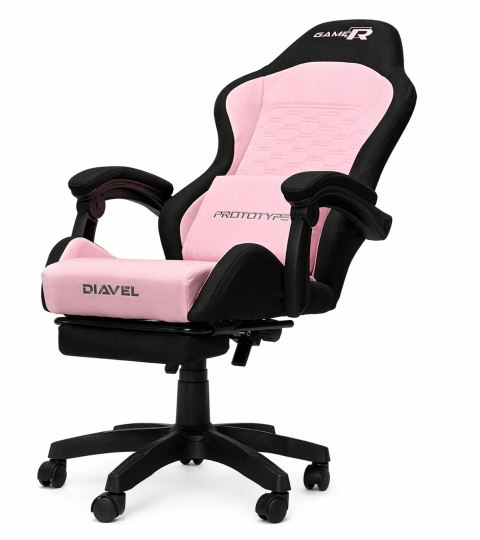 Fotel obrotowy gamingowy DIAVEL PRO FABRIC PINK XL