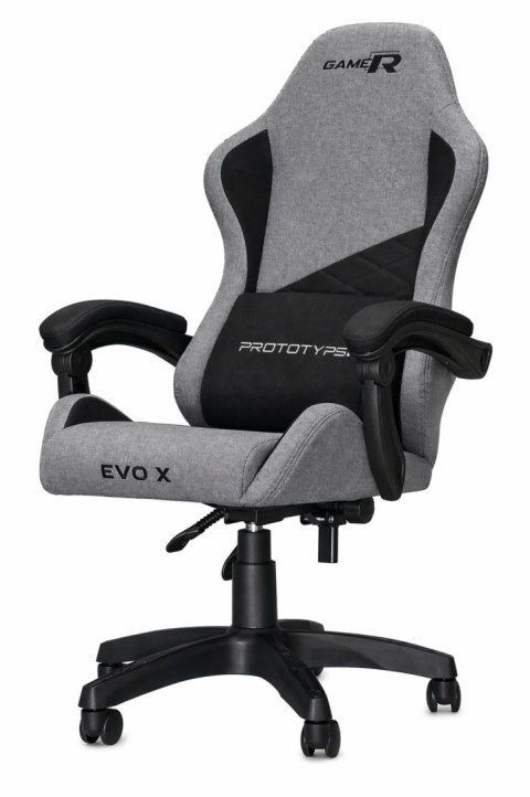 Fotel obrotowy gamingowy EVO FABRIC FULL GREY BLACK XL