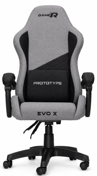 Fotel obrotowy gamingowy EVO FABRIC FULL GREY BLACK XL