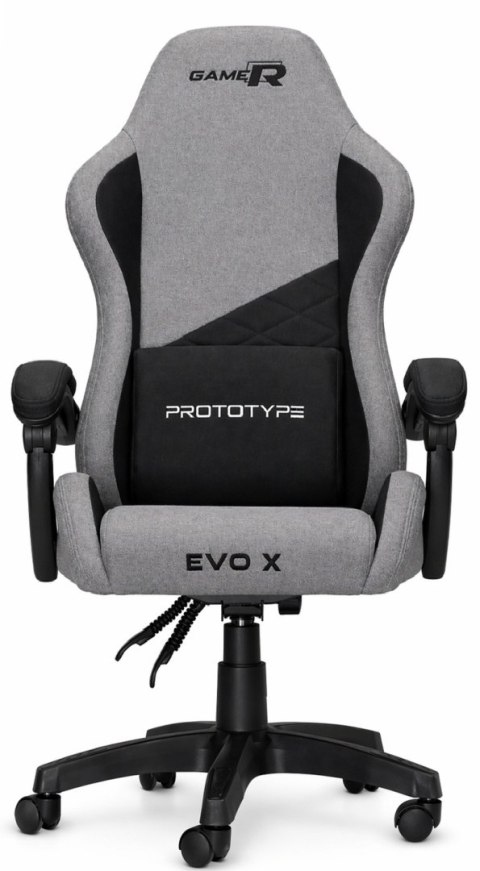 Fotel obrotowy gamingowy EVO FABRIC FULL GREY BLACK XL
