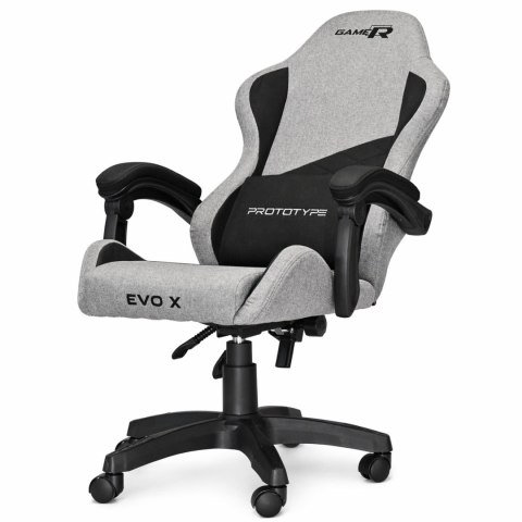 Fotel obrotowy gamingowy EVO FABRIC FULL GREY BLACK XL