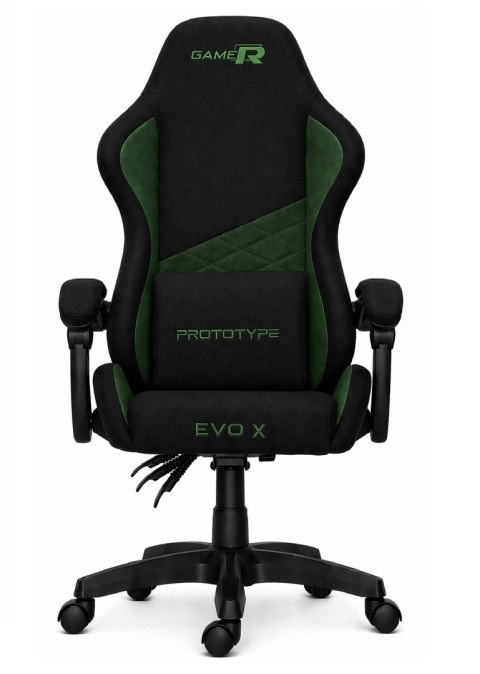 Fotel obrotowy gamingowy EVO FABRIC GREEN XL