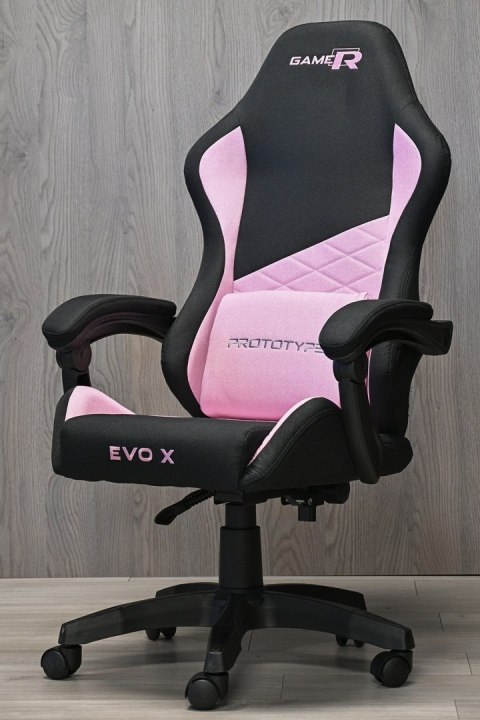 Fotel obrotowy gamingowy EVO FABRIC PINK XL