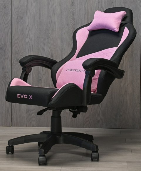 Fotel obrotowy gamingowy EVO FABRIC PINK XL