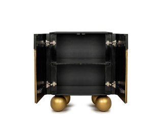 MaMaison MaMaison komoda ORGANIC SHORT 89 czarna / złota / drewno