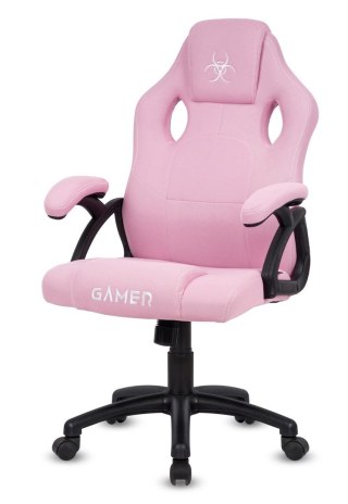 Fotel obrotowy do biurka CARRERA M FULL PINK FABRIC OUTLET