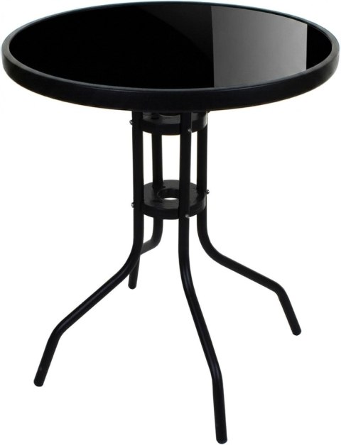 Stół ISLAND Okrągły 60cm - czarny blat