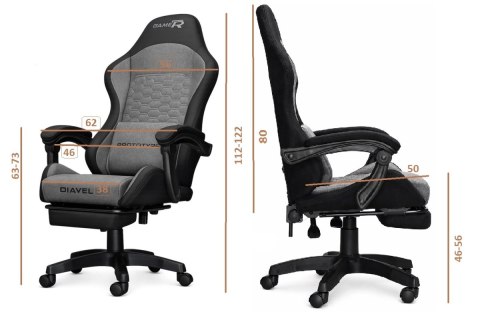 Fotel obrotowy gamingowy DIAVEL PRO FABRIC GREEN XL