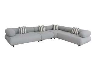 MaMaison MaMaison sofa narożna ogrodowa ALEXANDER 4 szara (poduszki i pokrowiec w zestawie)