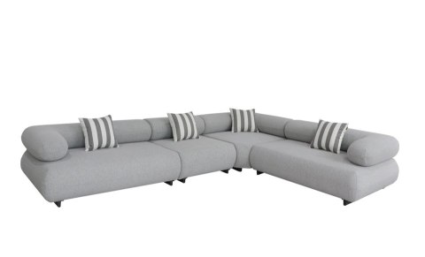 MaMaison MaMaison sofa narożna ogrodowa ALEXANDER 4 szara (poduszki i pokrowiec w zestawie)
