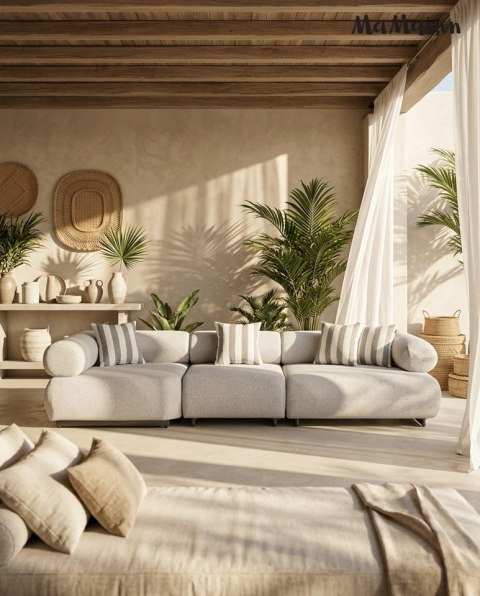 MaMaison MaMaison sofa ogrodowa ALEXANDER szara (poduszki i pokrowiec w zestawie)