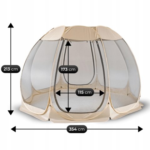 Pawilon CAMA 354 cm Altana Ogrodowa Beż/Czarny