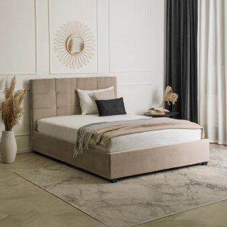 Łóżko 140x200 TINGA Welurowe Beżowe