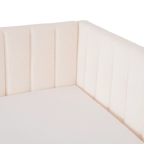 Łóżko 90x200 VILLEMO Kremowe Boucle