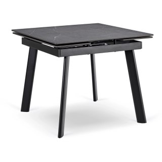Stół LARES Ceramiczny Rozkładany 90-150 cm Czarny Marmur/Czarny