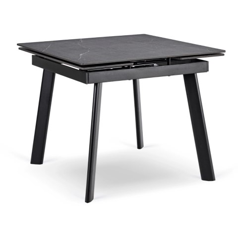 Stół LARES Ceramiczny Rozkładany 90-150 cm Czarny Marmur/Czarny