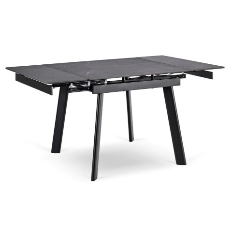 Stół LARES Ceramiczny Rozkładany 90-150 cm Czarny Marmur/Czarny