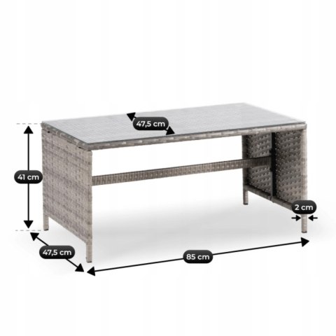 Zestaw Mebli Ogrodowych DALIANO Szary