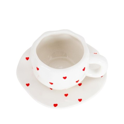 SHP Filiżanka ze spodkiem SHP LOVE biała