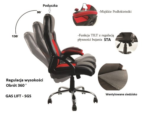 Fotel obrotowy do biurka CARRERA M BLUE FABRIC II GATUNEK