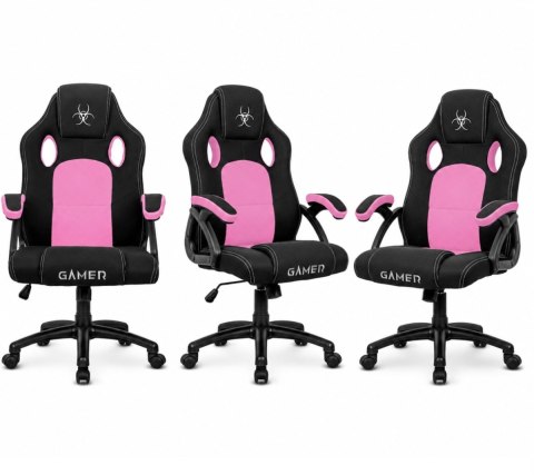 Fotel obrotowy do biurka CARRERA M PINK FABRIC