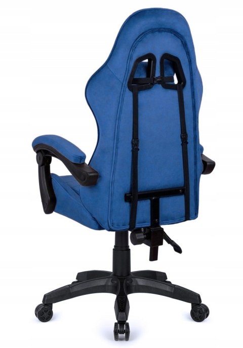 Fotel obrotowy gamingowy ENZO XL BLUE ALCANTARA II GATUNEK