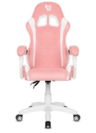 Fotel obrotowy gamingowy ENZO XL PINK + WHITE ALCANTARA ICE OUTLET