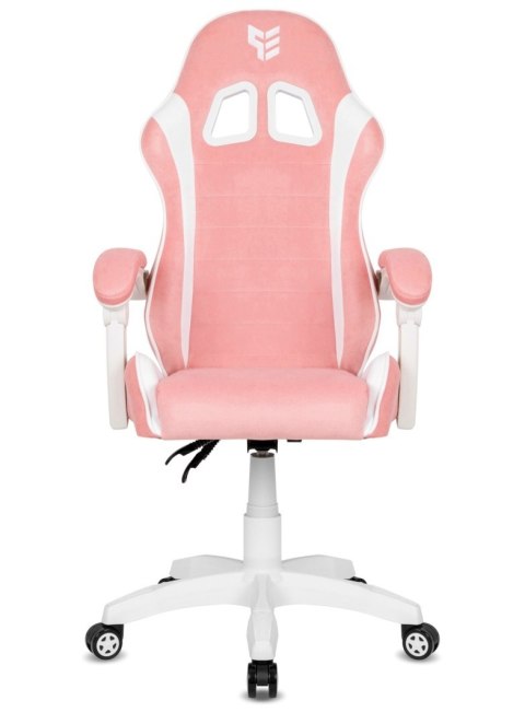 Fotel obrotowy gamingowy ENZO XL PINK + WHITE ALCANTARA ICE OUTLET