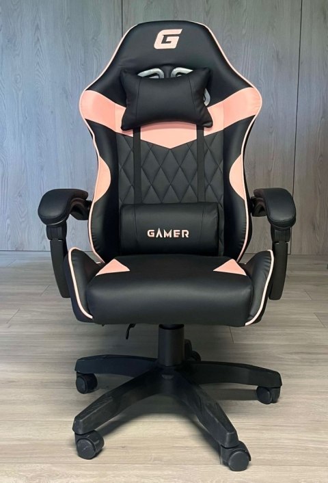 Fotel obrotowy gamingowy EVO PU PINK XL OUTLET