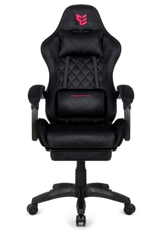 Fotel obrotowy gamingowy XL POKER PRO BLACK ALCANTARA II GATUNEK