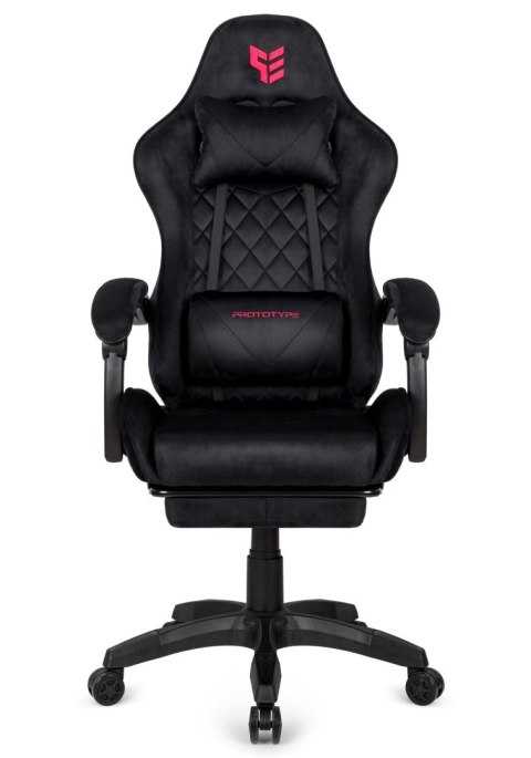 Fotel obrotowy gamingowy XL POKER PRO BLACK ALCANTARA II GATUNEK