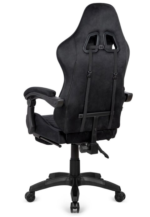 Fotel obrotowy gamingowy XL POKER PRO BLACK ALCANTARA II GATUNEK