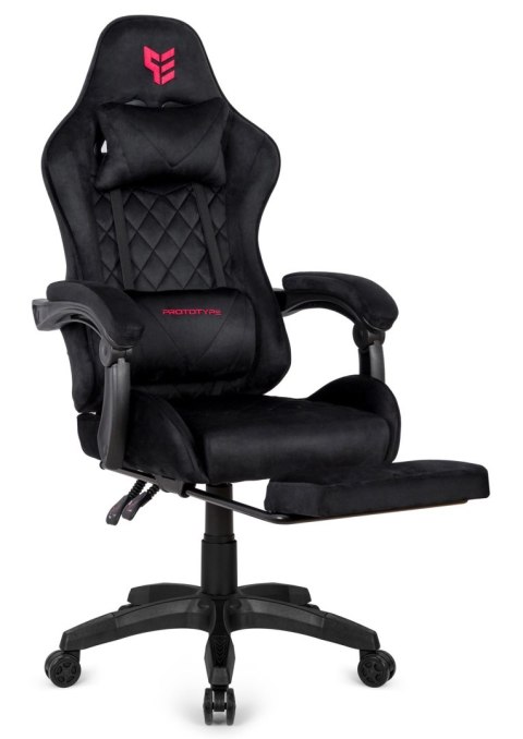 Fotel obrotowy gamingowy XL POKER PRO BLACK ALCANTARA II GATUNEK