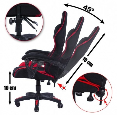 Fotel obrotowy gamingowy XL POKER PRO BLACK ALCANTARA II GATUNEK