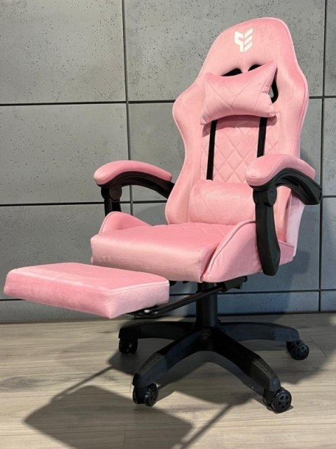 Fotel obrotowy gamingowy XL POKER PRO PINK SWEET ALCANTARA II GATUNEK