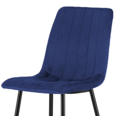 Krzesło barowe AVA AURORA BAR VELVET BLUE hoker