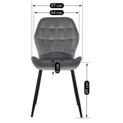 Zestaw Stół DORIAN 80-160 cm cm Dąb Rustykalny/Czarny i 6 Krzeseł LUCKY Szarych