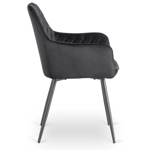 Zestaw Stół HAMPTON 160-240 cm Dąb Rustykalny/Czarny i 4 Krzesła BRESSO Czarne