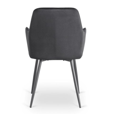 Zestaw Stół HAMPTON 160-240 cm Dąb Rustykalny/Czarny i 4 Krzesła BRESSO Czarne