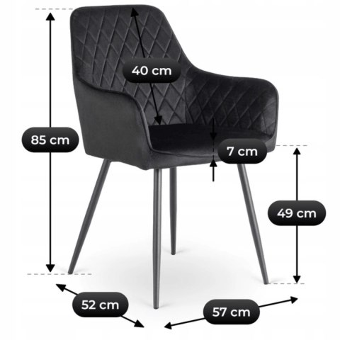 Zestaw Stół HAMPTON 160-240 cm Dąb Rustykalny/Czarny i 4 Krzesła BRESSO Czarne