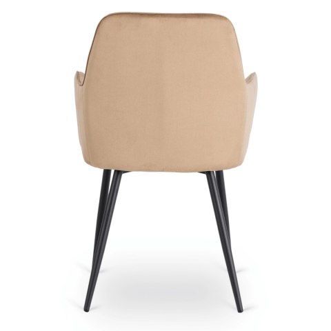 Zestaw Stół HAMPTON 160-240 cm Dąb/Czarny i 4 Krzesła BRESSO Beżowe