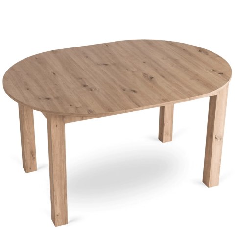 Zestaw Stół HARRY 102-142 cm Dąb Artisan i 4 Krzesła FREDY Szare