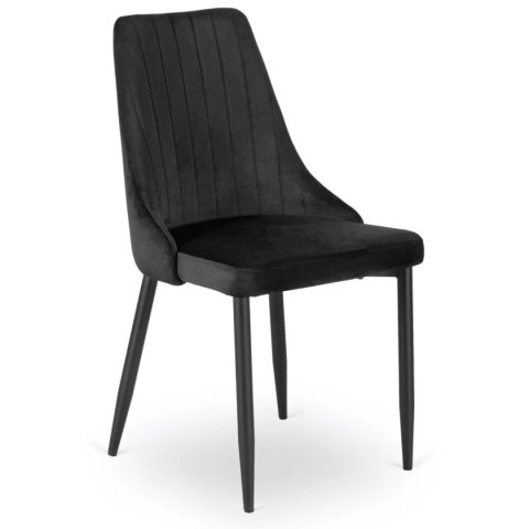 Zestaw Stół HARRY 102-142 cm Dąb Artisan/Czarny i 4 Krzesła BARI Czarne