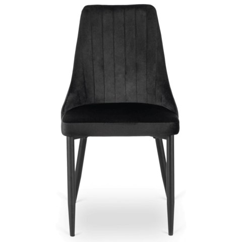 Zestaw Stół HARRY 102-142 cm Dąb Artisan/Czarny i 4 Krzesła BARI Czarne